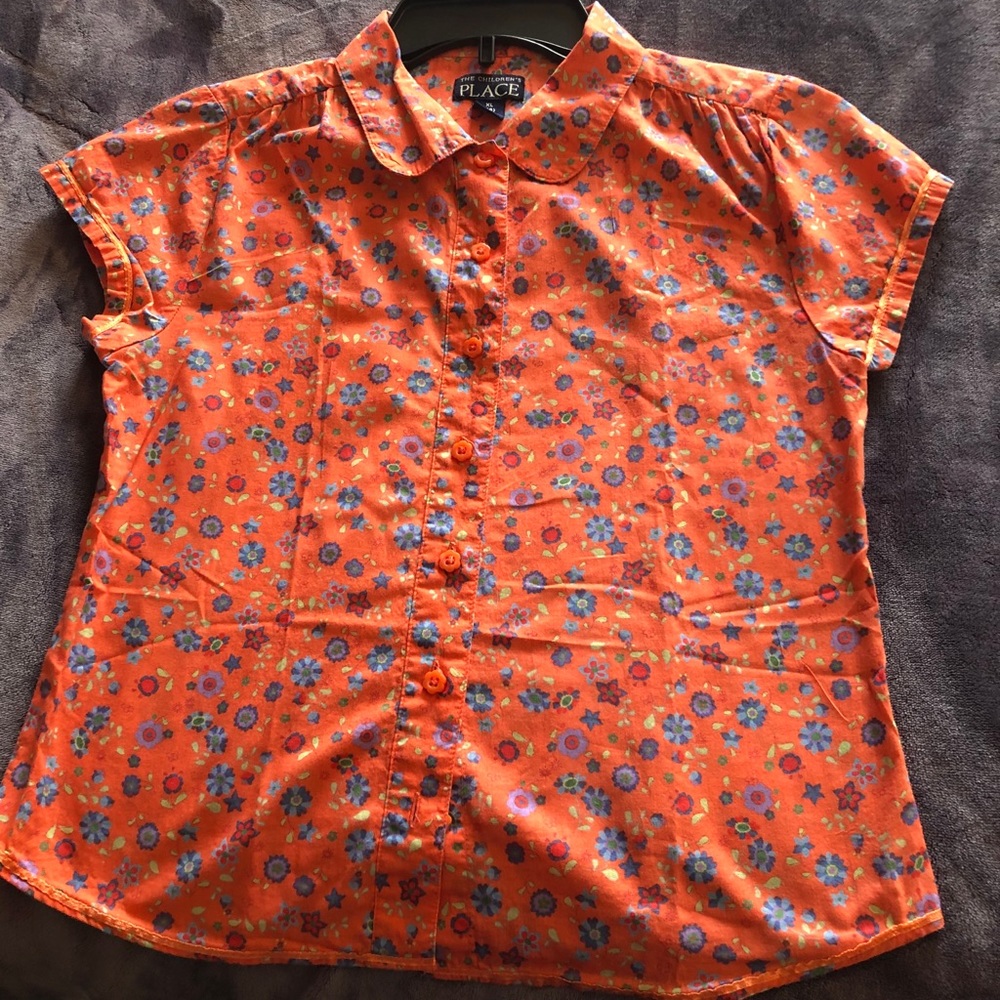 The children’s place girls floral blouse